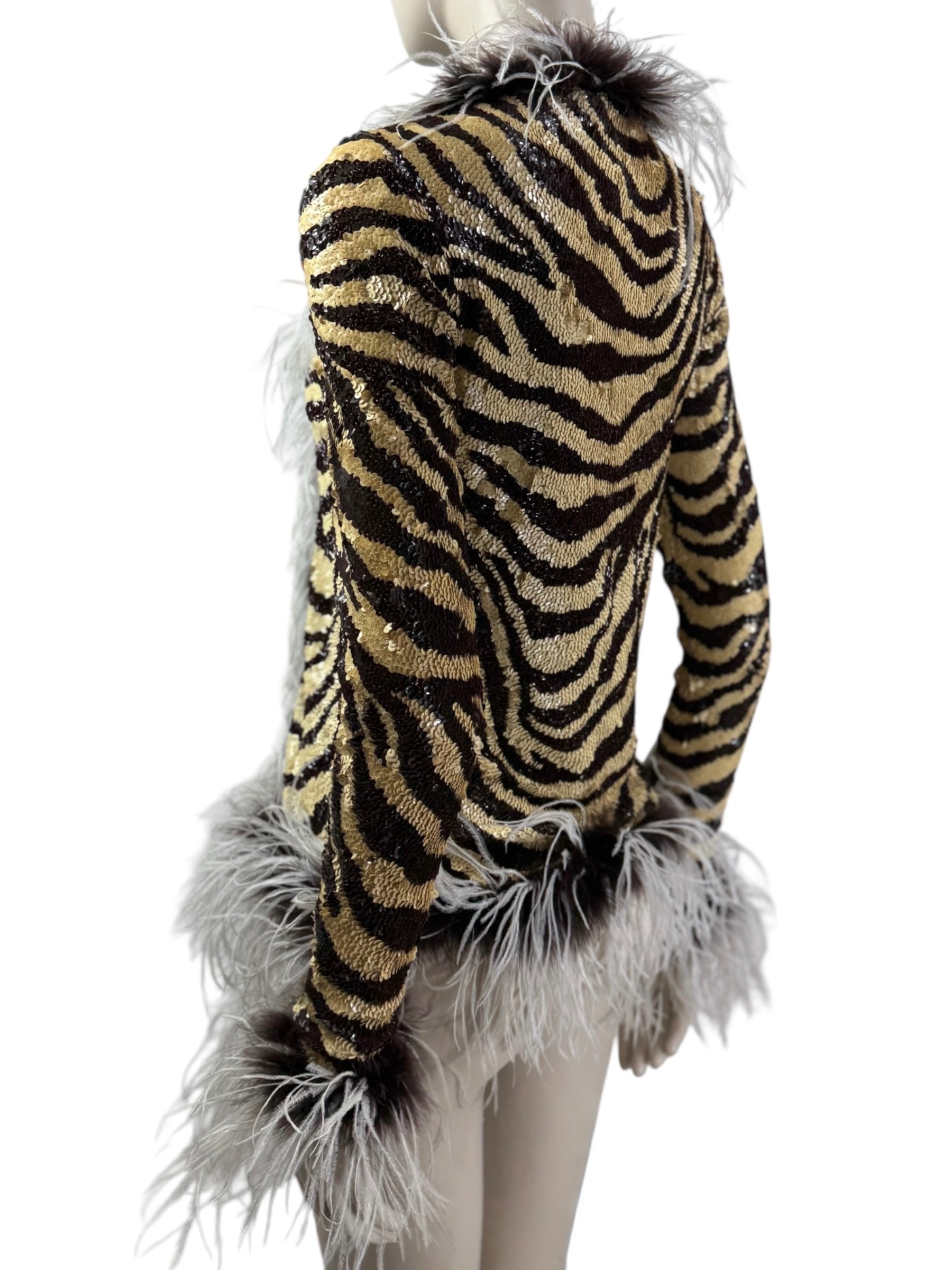 Valentino sequined zebra tiger father jacket