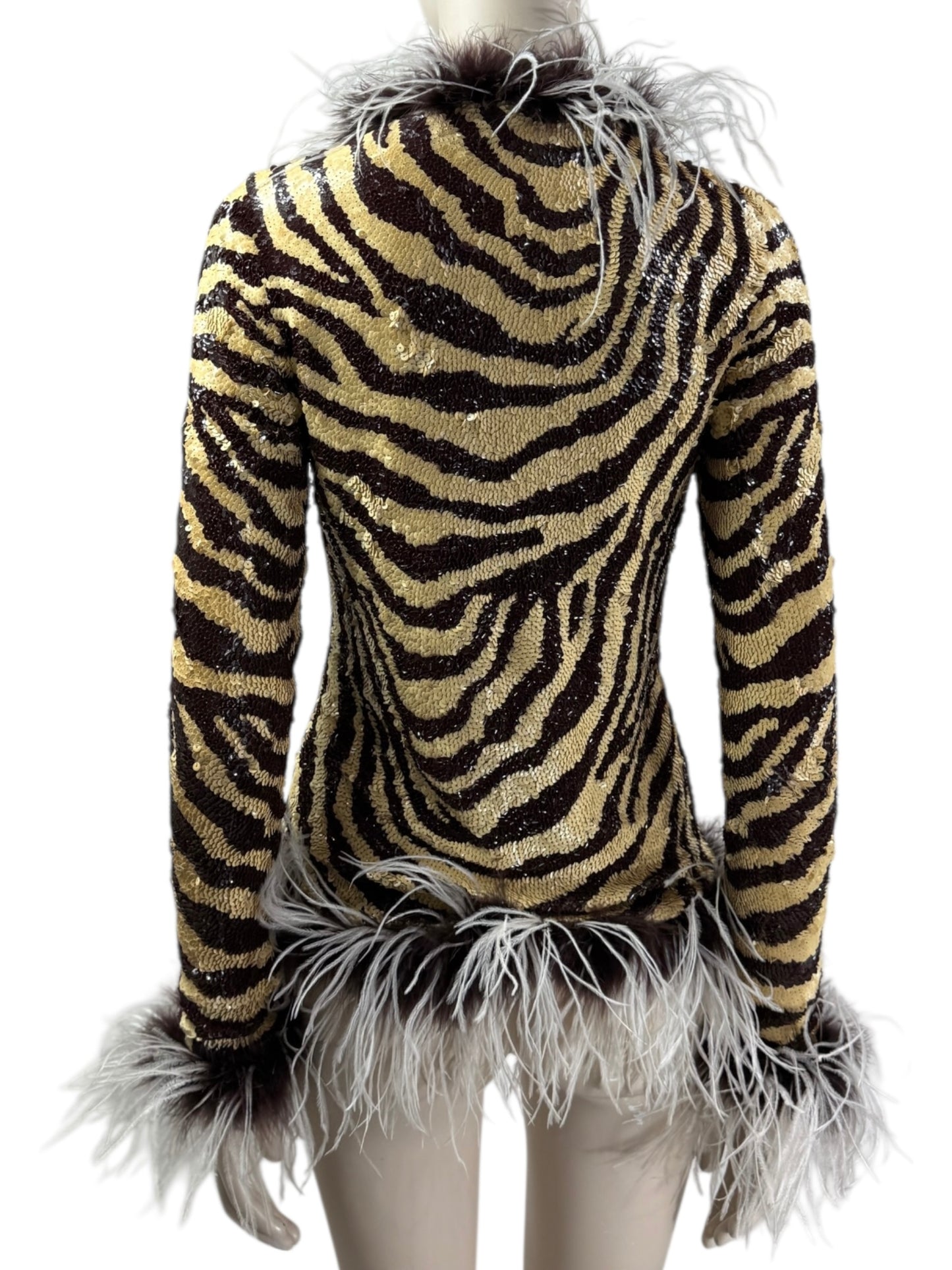 Valentino sequined zebra tiger father jacket
