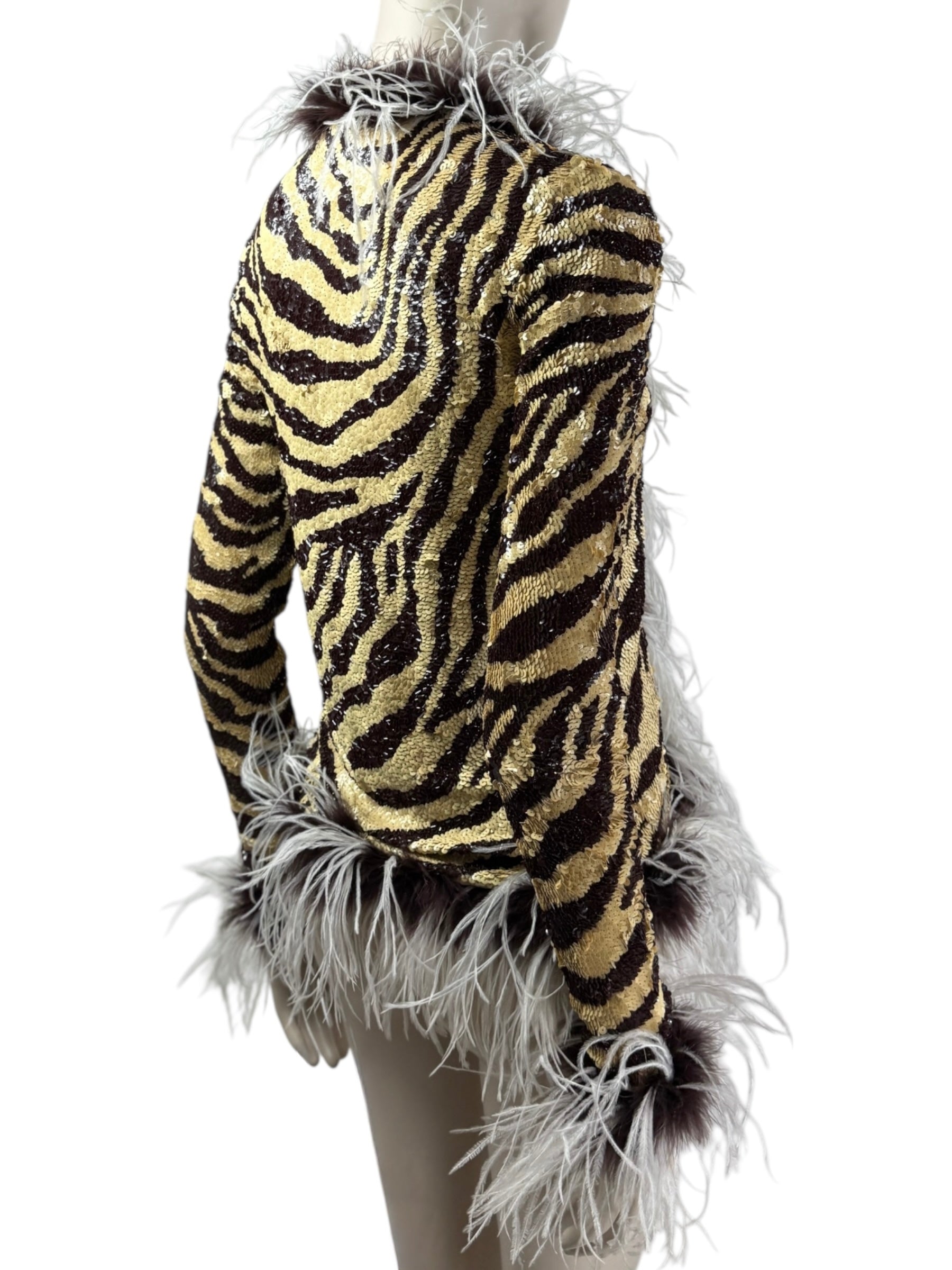 Valentino sequined zebra tiger father jacket