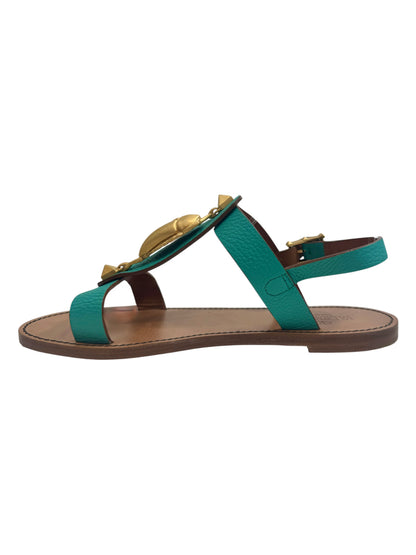 Valentino turquoise scarabs sandals