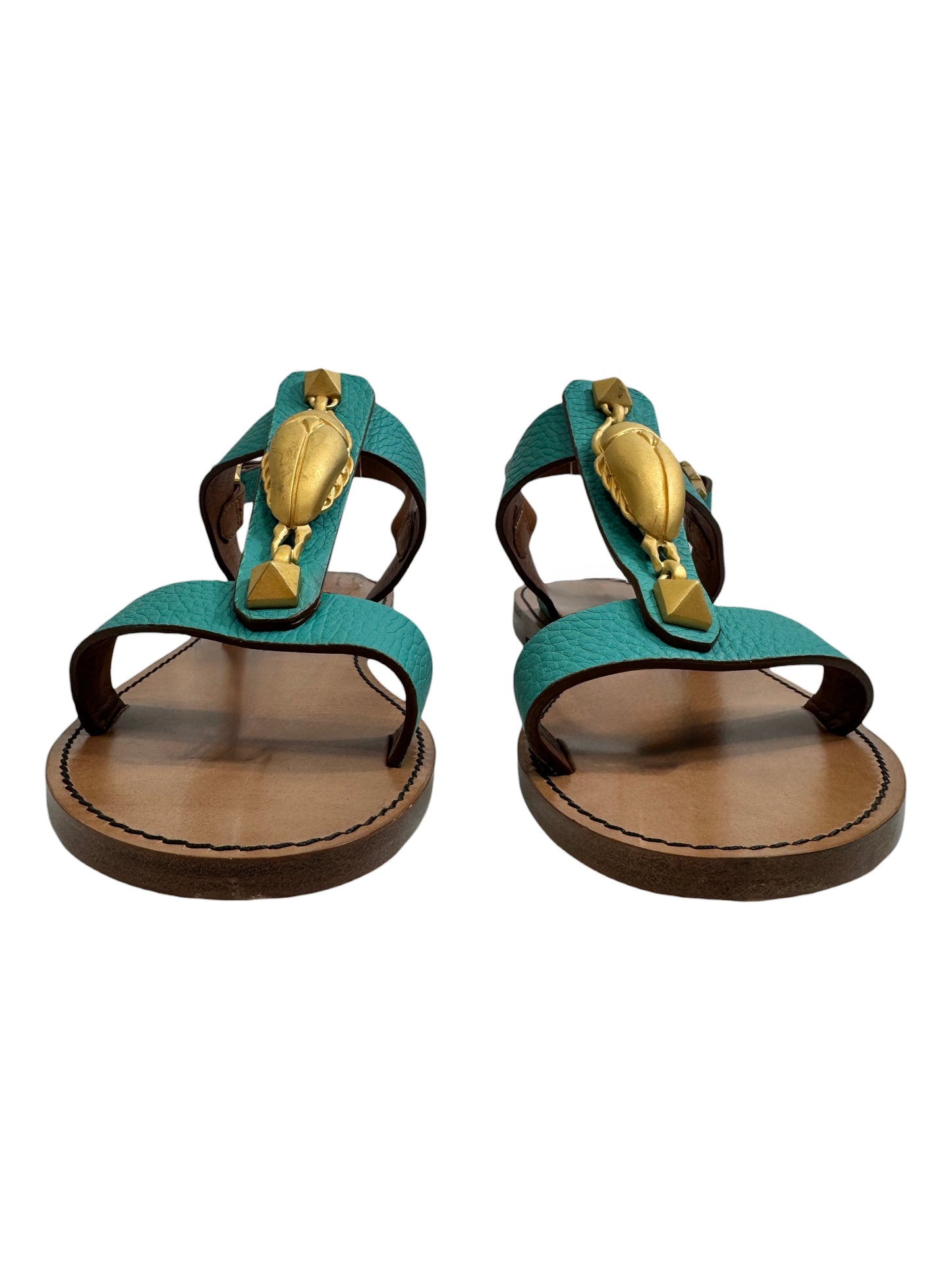 Valentino turquoise scarabs sandals