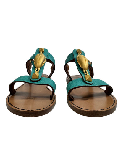 Valentino turquoise scarabs sandals