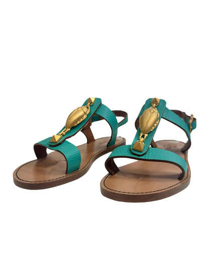 Valentino turquoise scarabs sandals