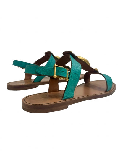 Valentino turquoise scarabs sandals