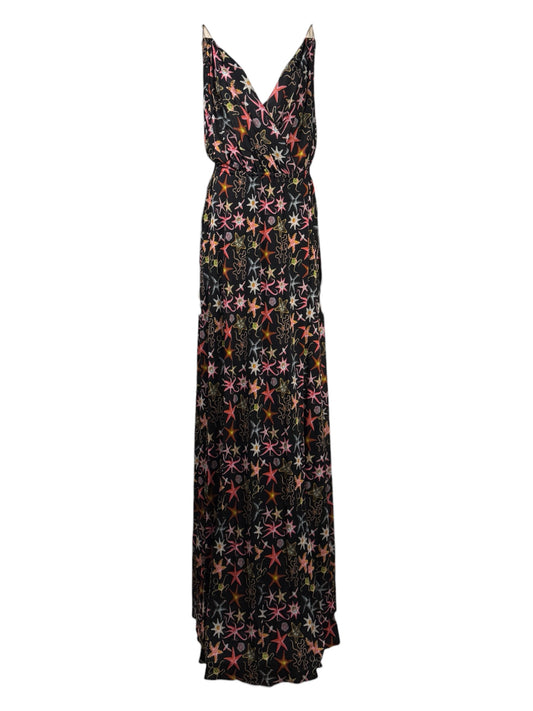 Versace Collection 2015 - Long black viscose jersey dress printed with multicolored starfish motifs 20