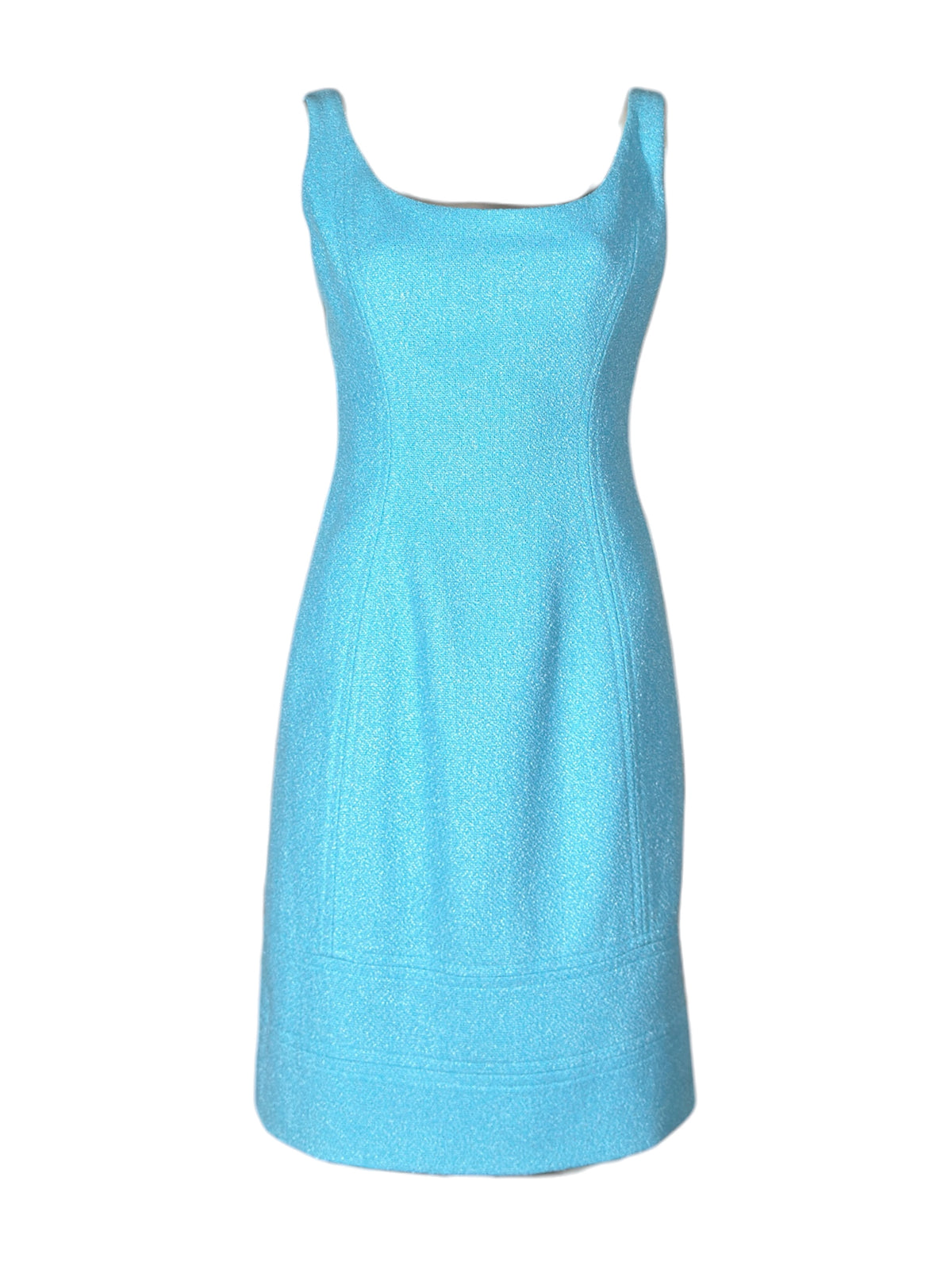 Versace X Donatella Versace Spring 2009 Turquoise tweed dress
