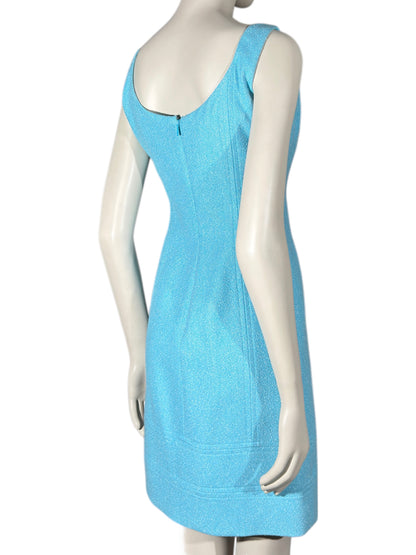 Versace X Donatella Versace Spring 2009 Turquoise tweed dress