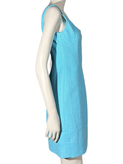Versace X Donatella Versace Spring 2009 Turquoise tweed dress