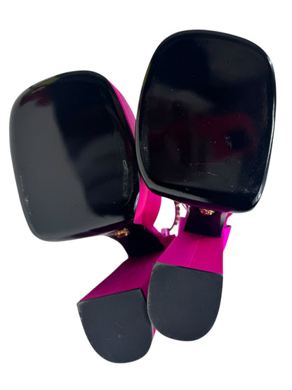 Versace pink satin aevitas pumps