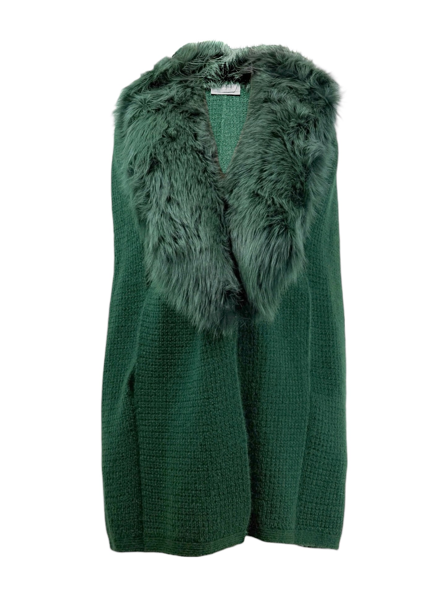 Yves Saint Laurent Stefano Pilati Fall 2012 Green Fox Cape