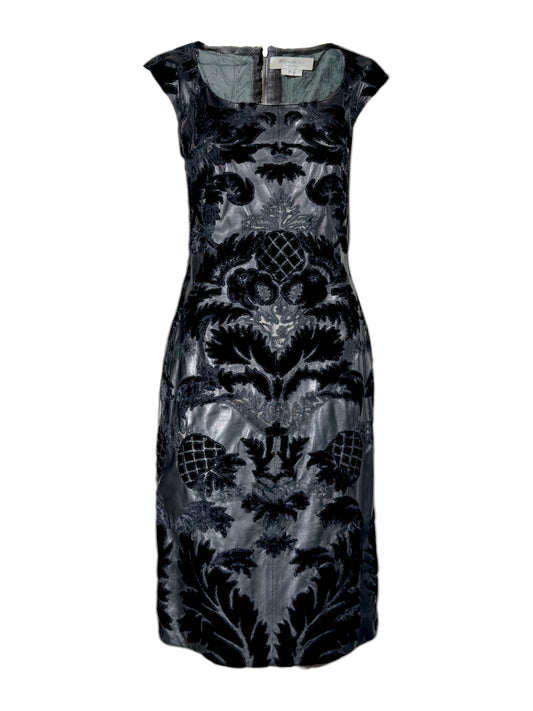 Yves Saint Laurent Tom Ford Fall 2002 Look 31 Leather velvet black dress