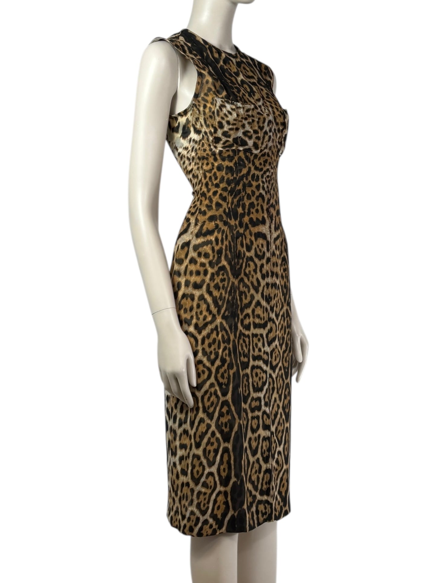 Yves Saint Laurent Tom Ford Spring 2002 leopard dress