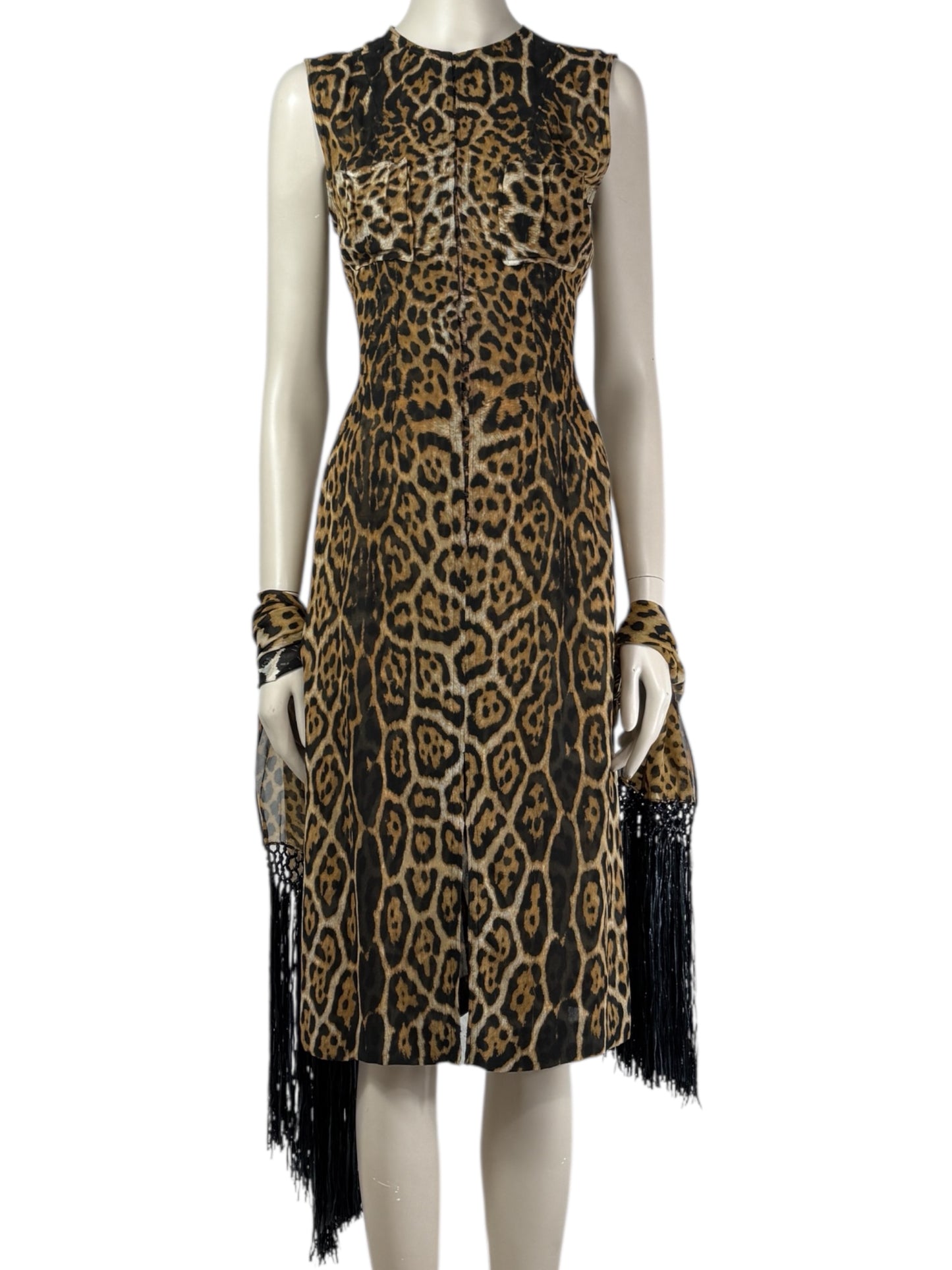 Yves Saint Laurent Tom Ford Spring 2002 leopard dress