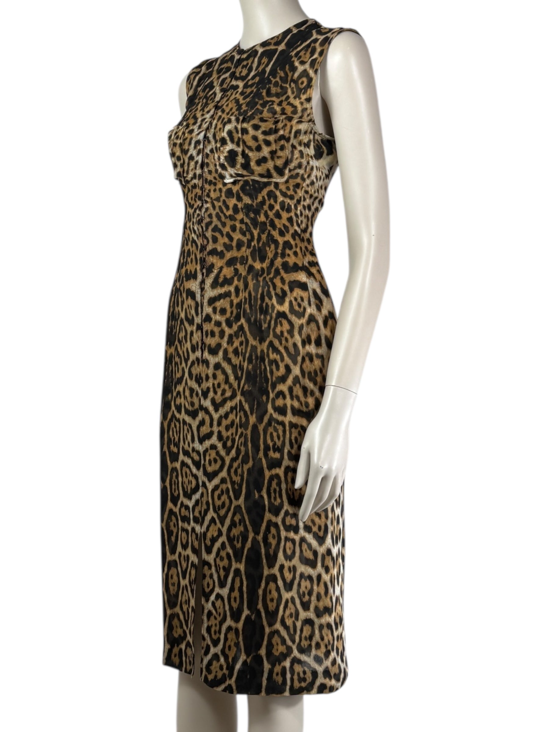 Yves Saint Laurent Tom Ford Spring 2002 leopard dress