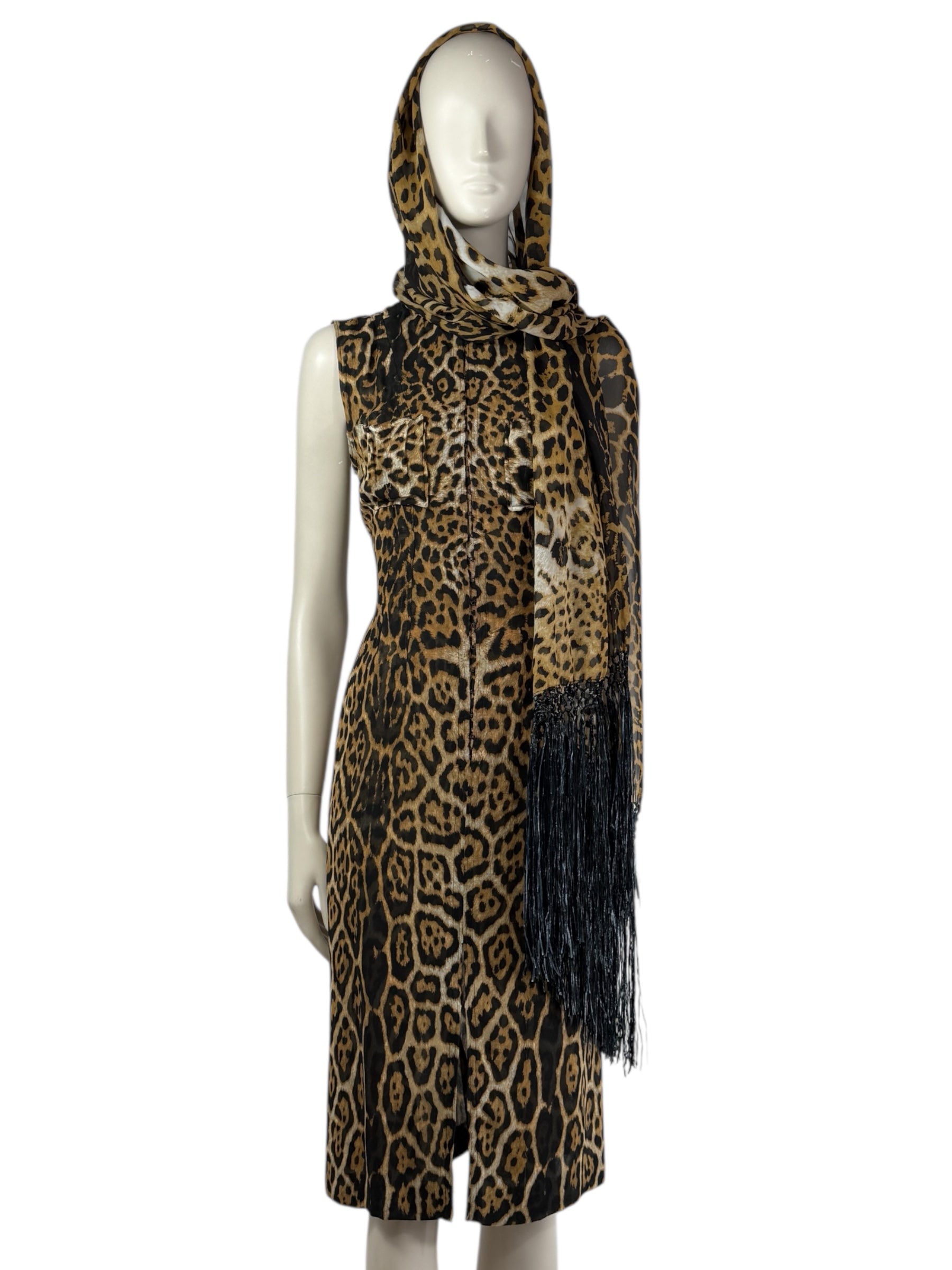 Yves Saint Laurent Tom Ford Spring 2002 leopard dress