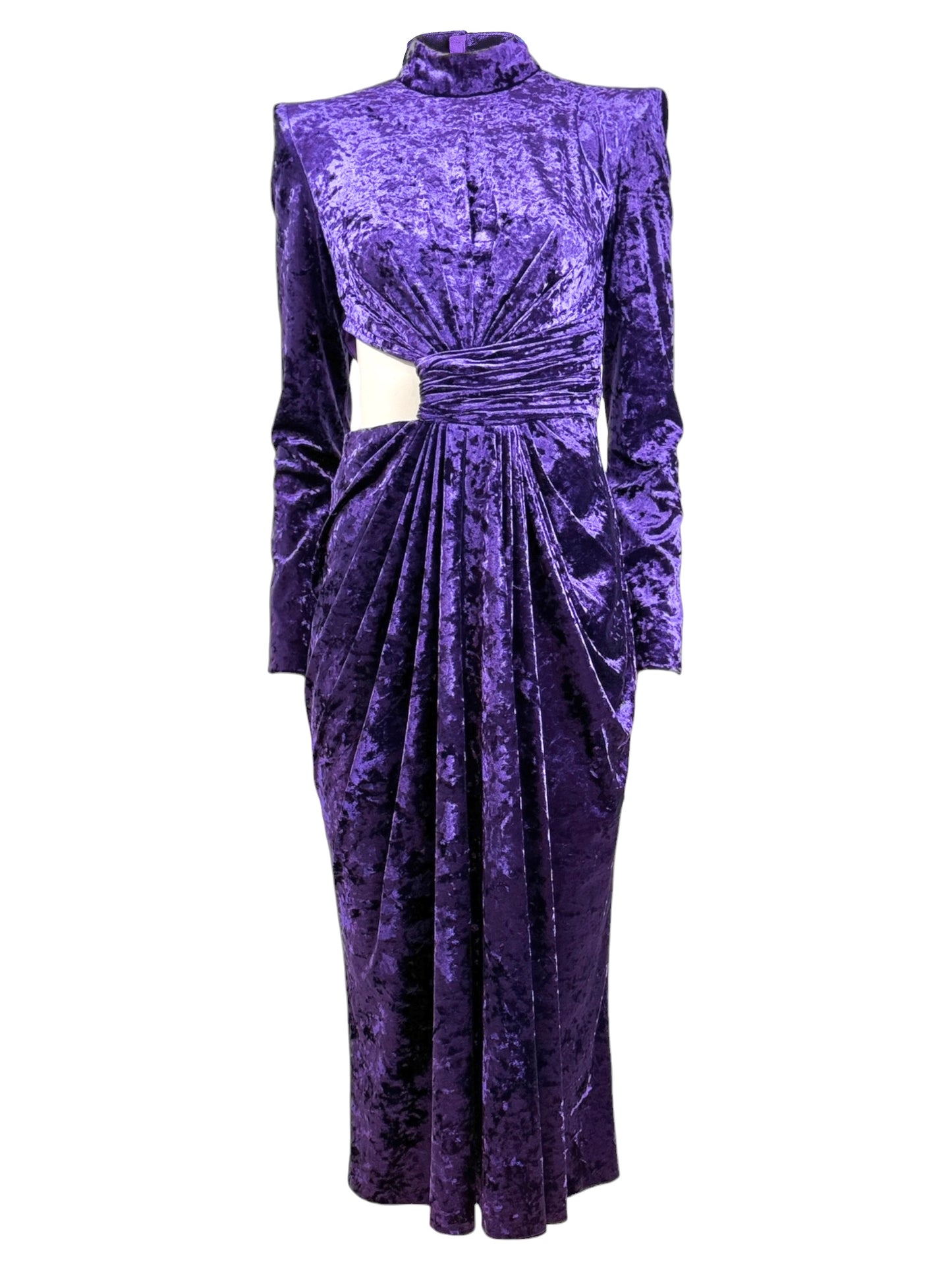 Zuhair Murad Fall 2023 purple velvet dress