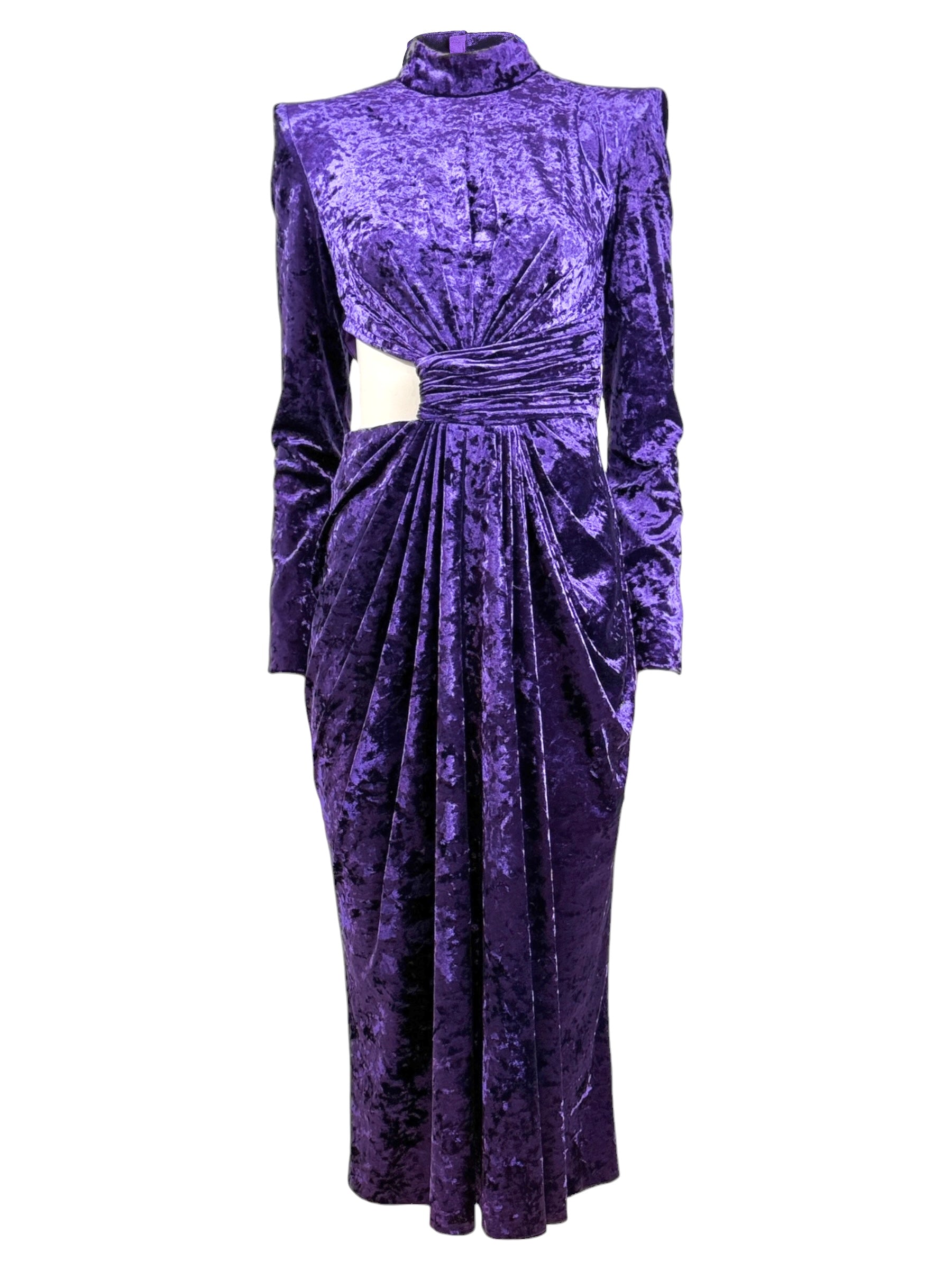 Zuhair Murad Fall 2023 purple velvet dress