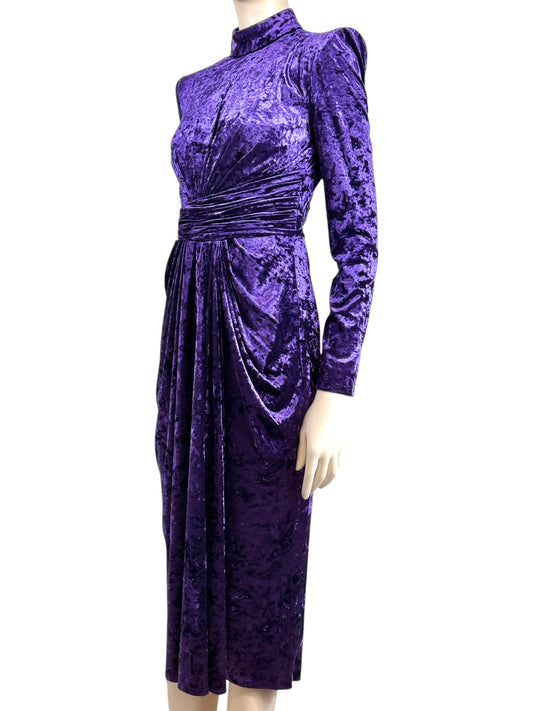 Zuhair Murad Fall 2023 purple velvet dress