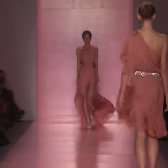 Jenny Packham Spring 2011 Look 13 Long chiffon terracotta dress