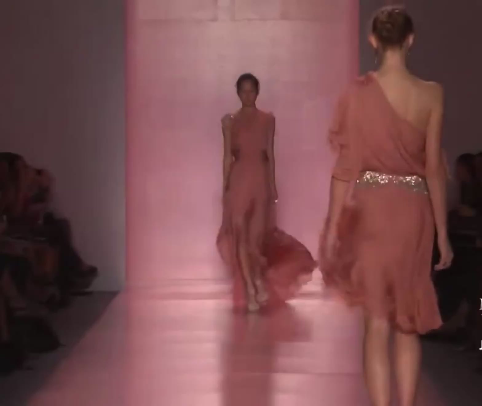Jenny Packham Spring 2011 Look 13 Long chiffon terracotta dress