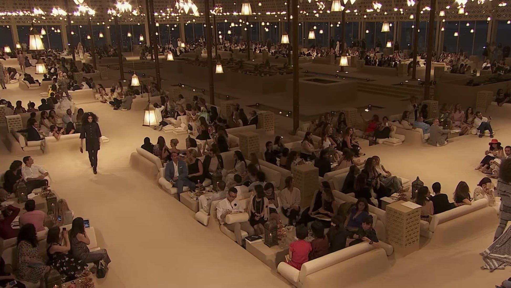Chanel Karl Lagerfeld Resort 2015 Dubai Look 14 Gripoix Tweed coat