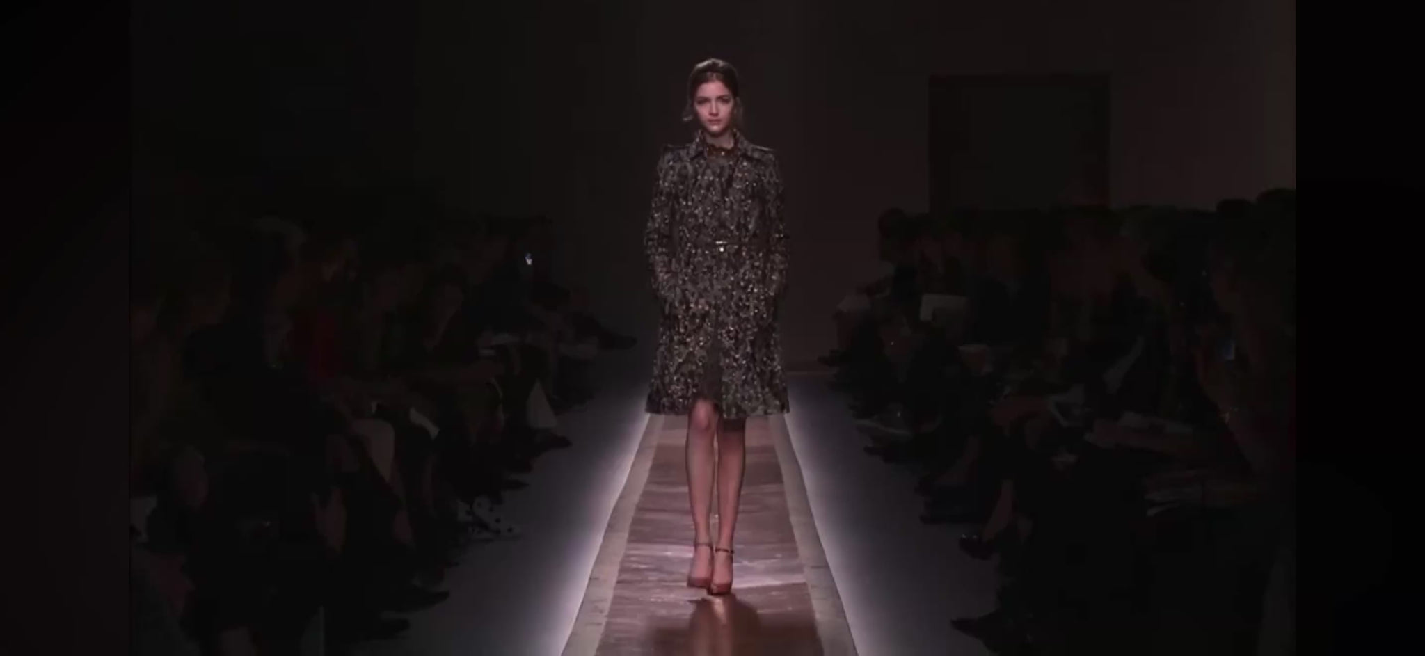 Valentino Pierpaolo Piccioli Fall 2011 Look 38 Pony hair feather coat