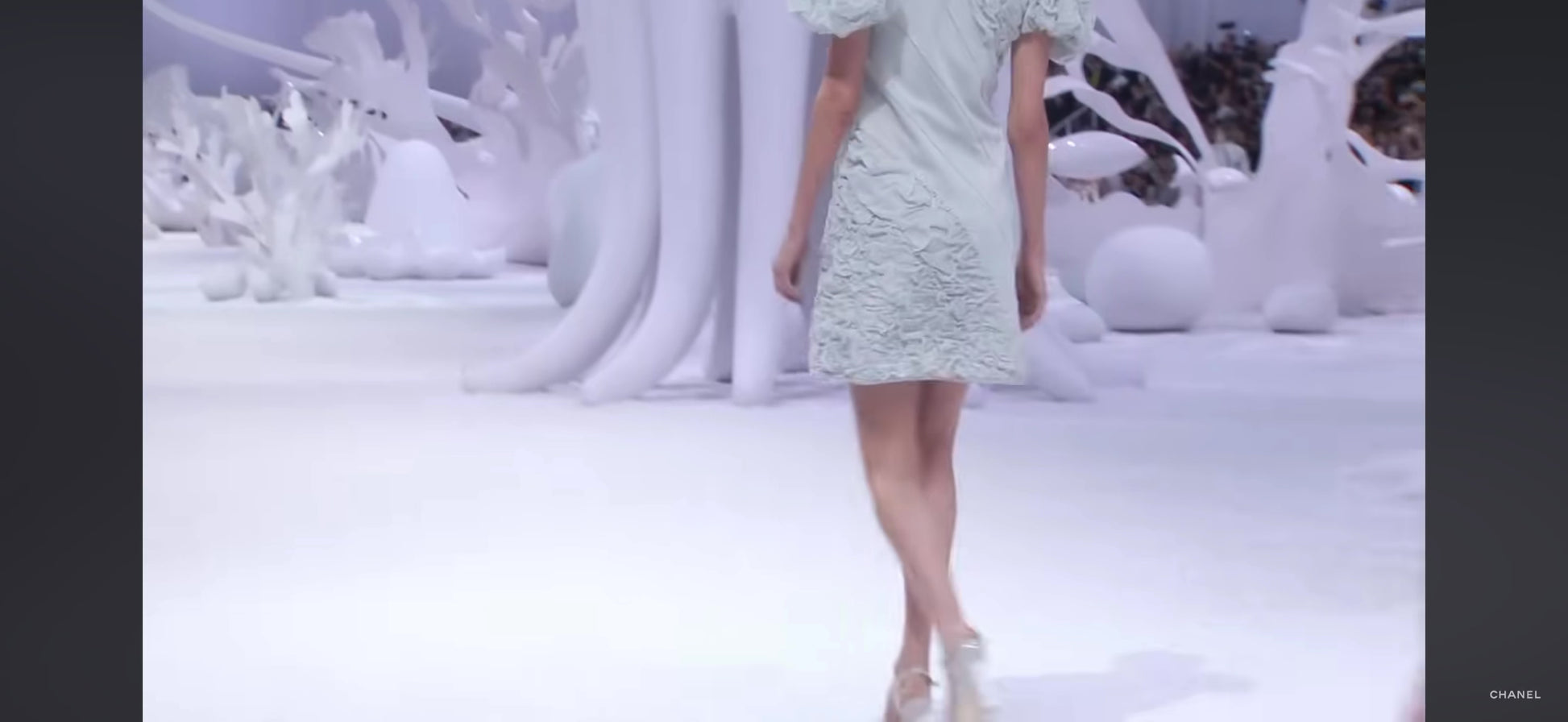 Chanel Spring 2012 Look 47 pink flower dress