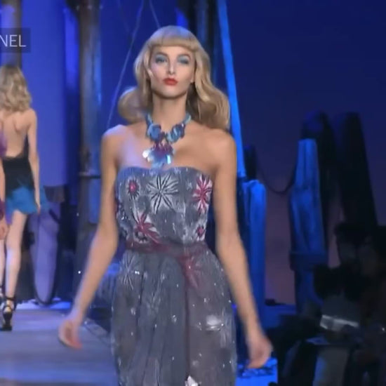 Christian Dior John Galliano Spring 2011 Look 42 Maxi bustier embroidered dress