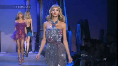 Christian Dior John Galliano Spring 2011 Look 42 Maxi bustier embroidered dress