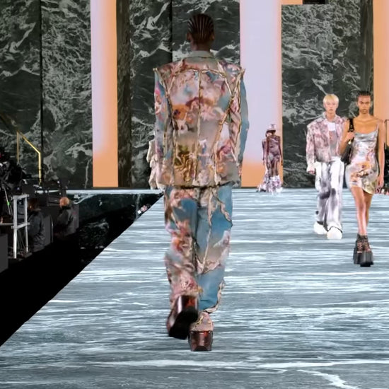 Balmain Olivier Rousteing Spring 2023 Look 39 MIni printed dress