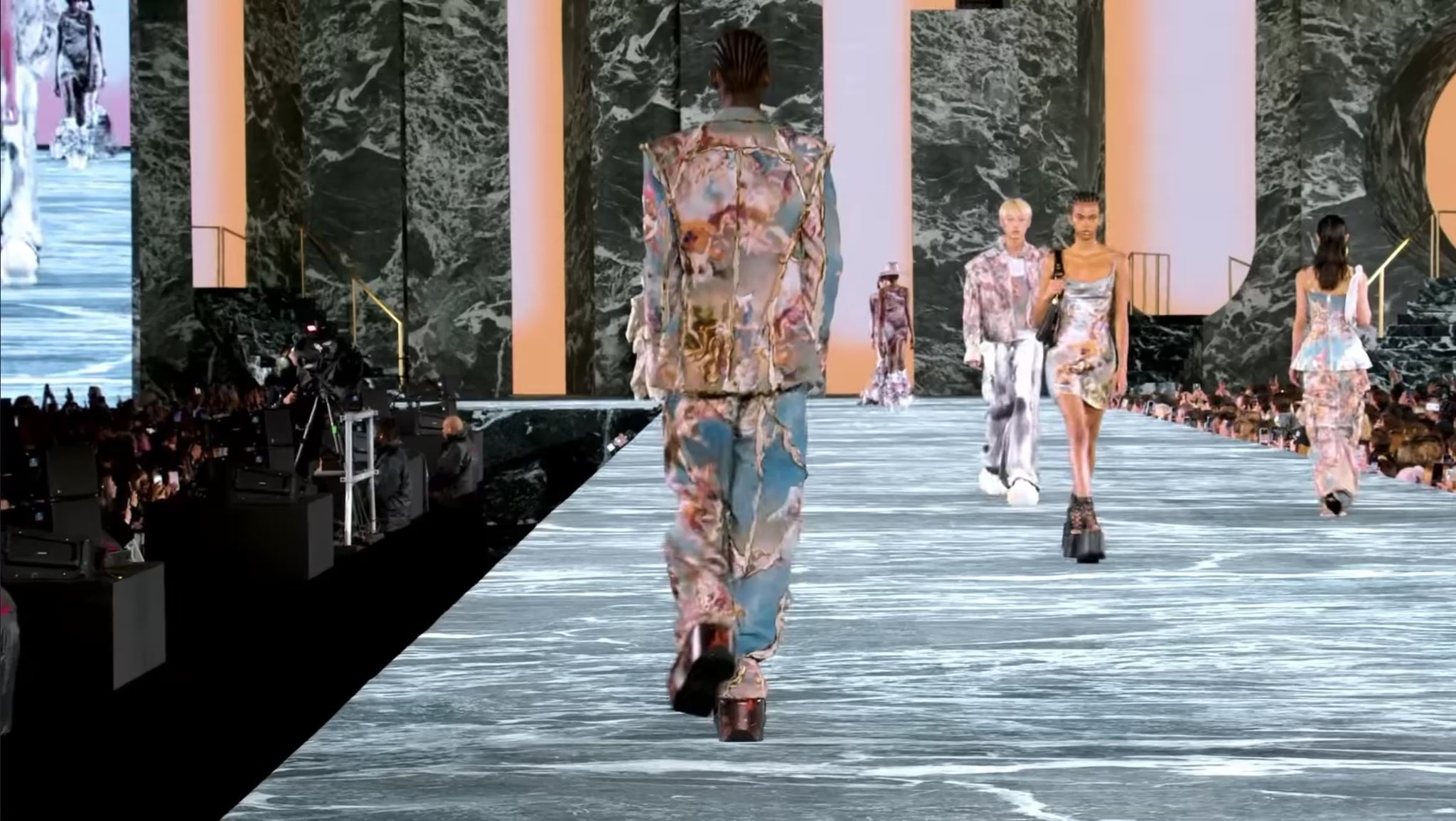 Balmain Olivier Rousteing Spring 2023 Look 39 MIni printed dress