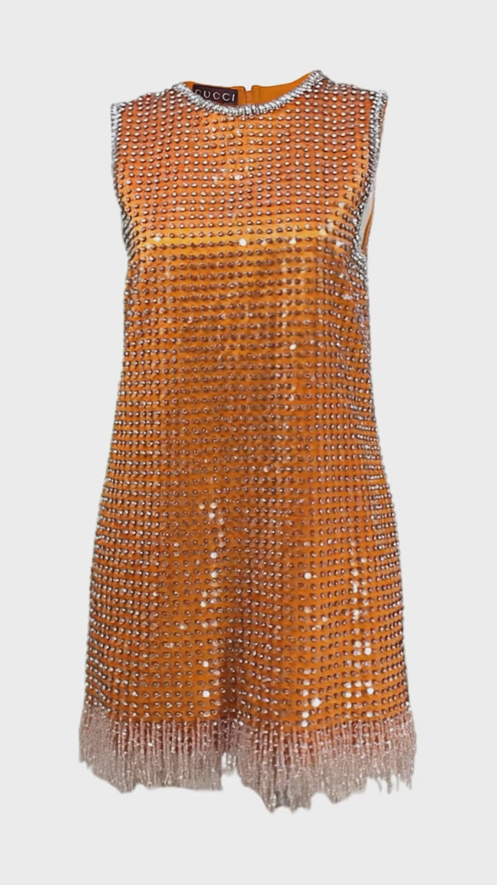 Gucci Sabato de Sarno Spring 2024 crystal silk dress 