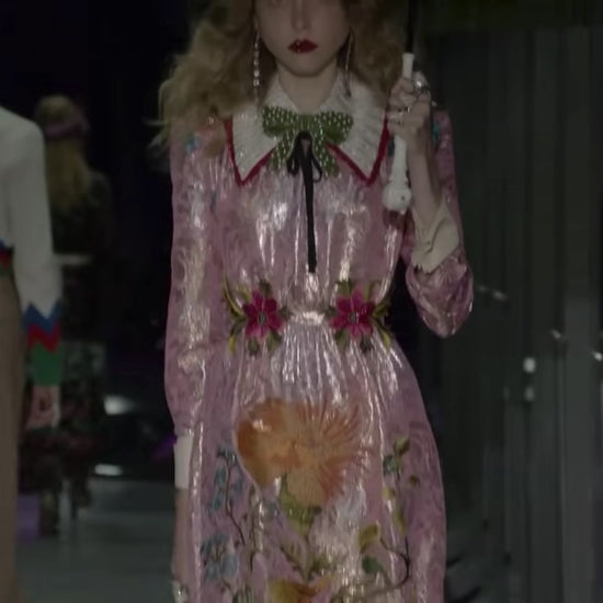 Gucci Alessandro Michele Fall 2017 Look 33 snakeskin rhinestones jacket