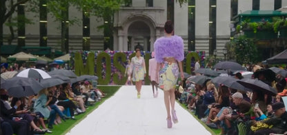 Moschino Couture Jeremy Scott Spring 2022 Look 42 Multicolor plush toy coat