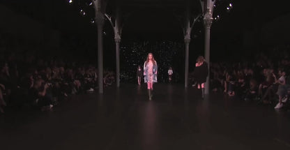 Saint Laurent Hedi Slimane Spring 2016 Look 12 Washed denim patchwork cape