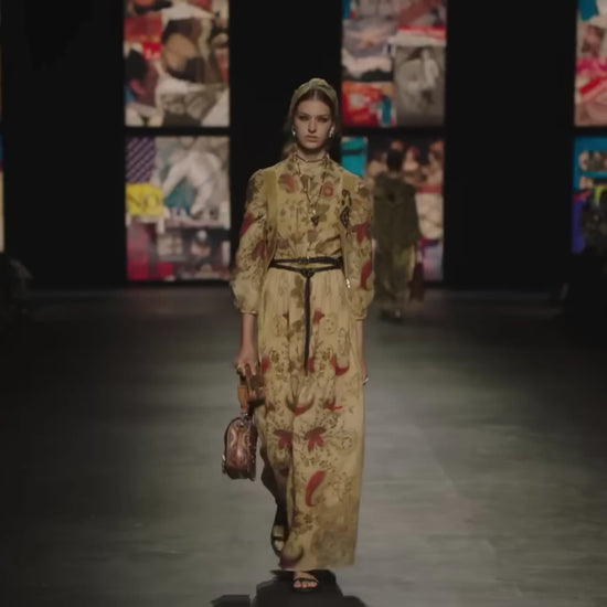 Christian Dior Maria Grazia Chiuri Spring 2021 suede floral leather set